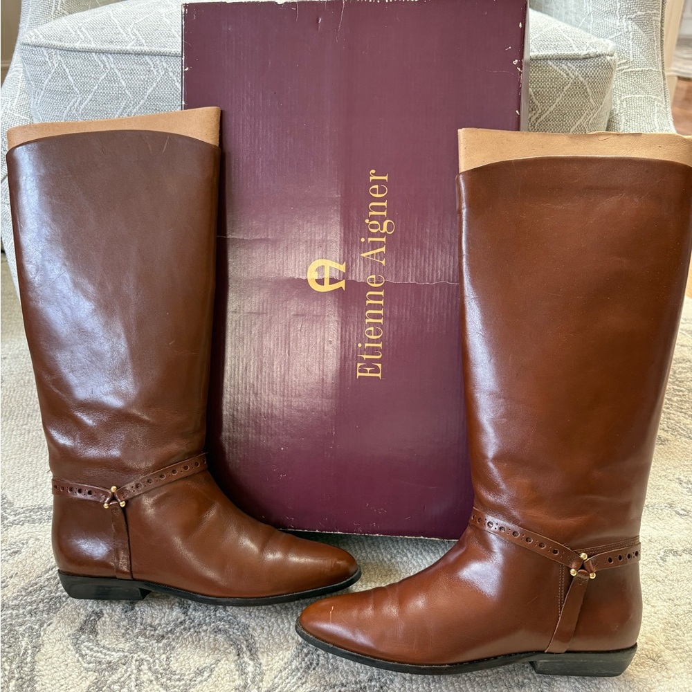 Vintage Etienne Alexis Leather Riding Boots